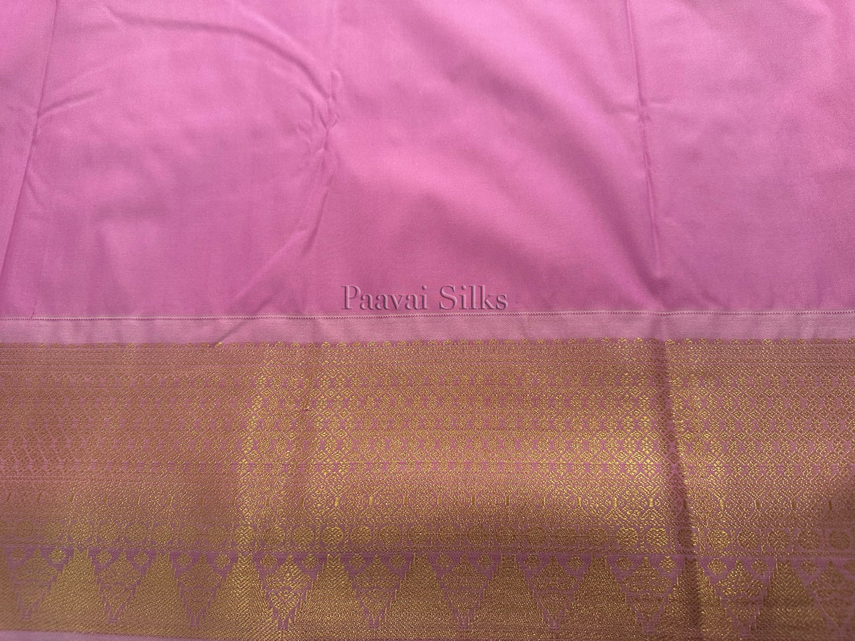Red Saree with Gold Zari 1000 Buttas & Lilac Border