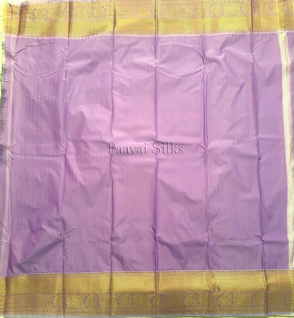 Deep Purple Saree with Gold Zari 1000 Buttas & Lavender Border