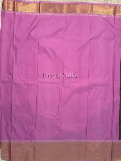 Mocha Brown Saree with All-over 1000 Buttas in Gold Zari & Lilac Border