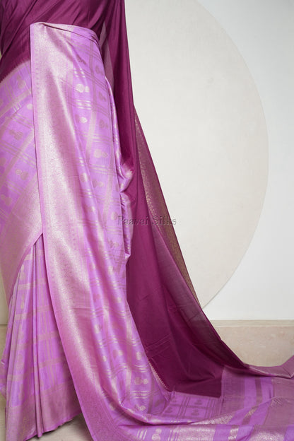 Purple & Lavender Half and Half Jhumka Saree