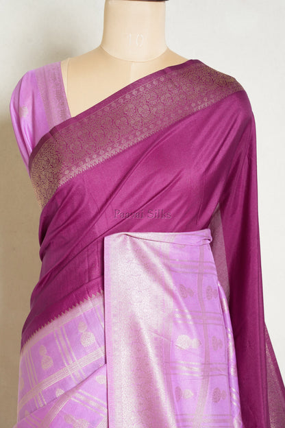 Purple & Lavender Half and Half Jhumka Saree