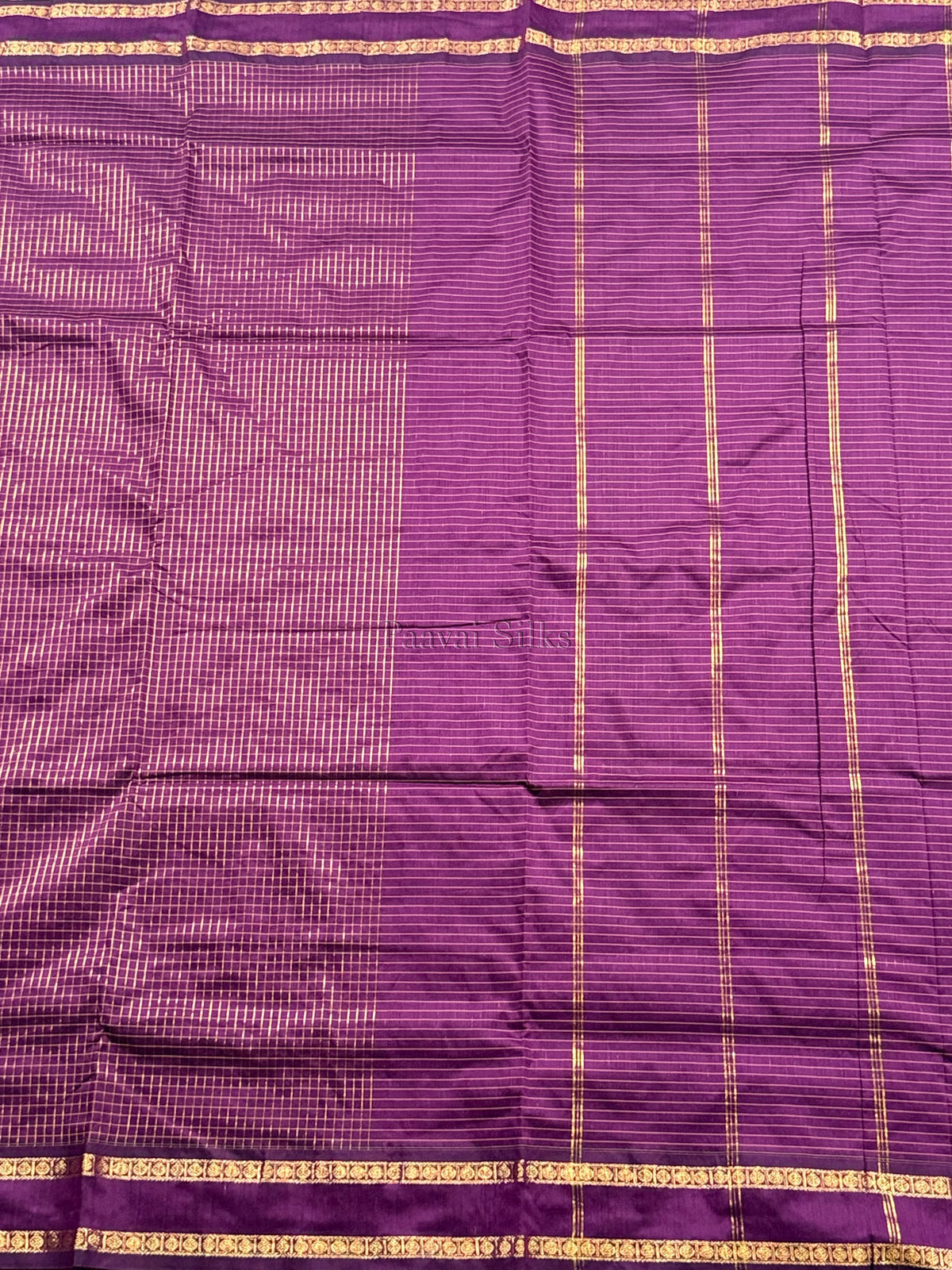Wine Muthu Kattam Cotton Saree with Rettapet Border